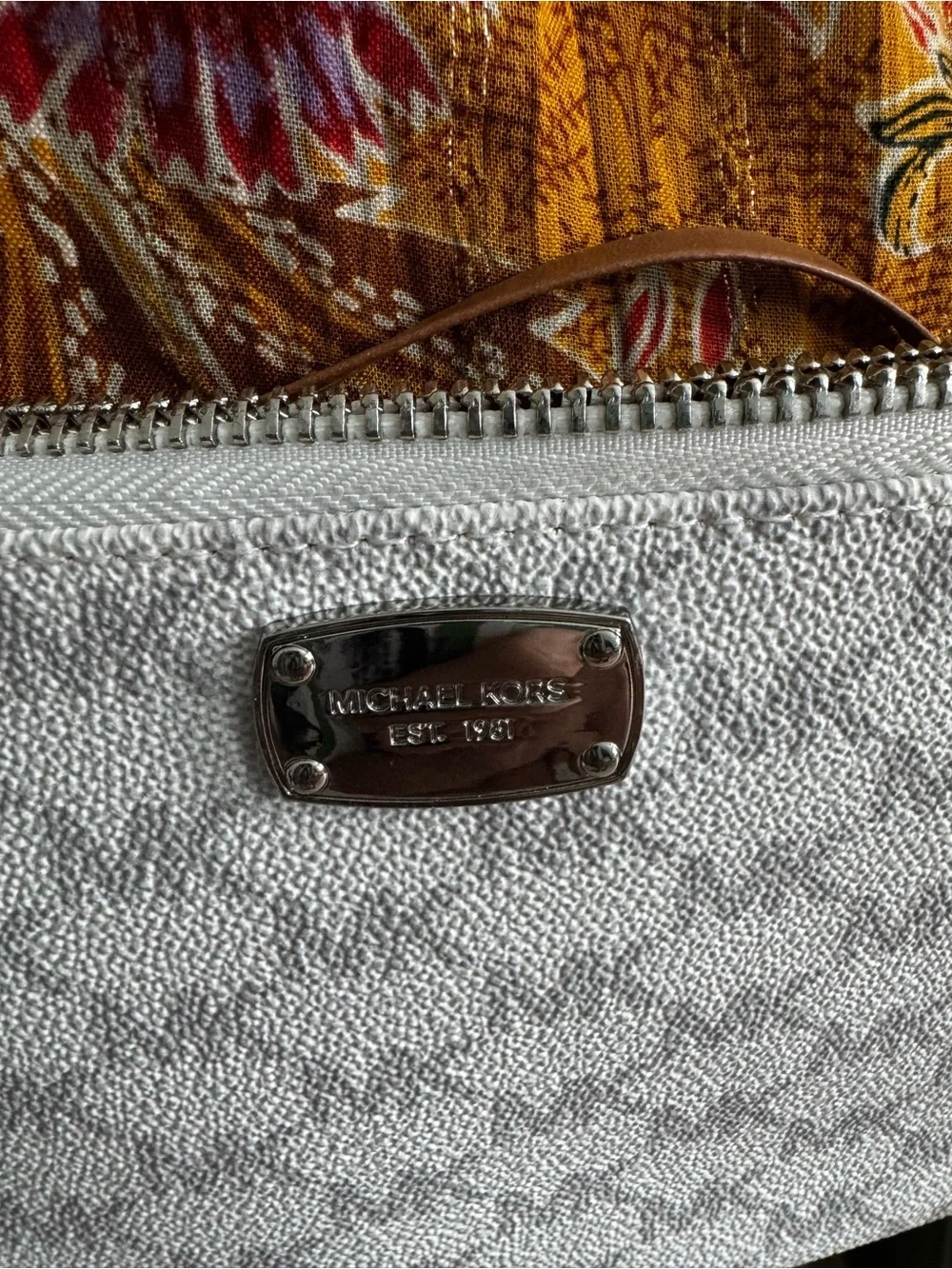 Michael Kors White Logo-Print Crossbody Belt Bag